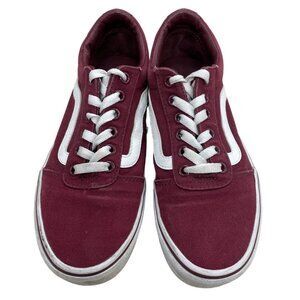 Vans Off The Wall Women Burgundy Sneakers Size 7 SKU 1601